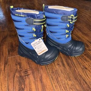 Merrell Toddler Winter Boots Snow 3.0 Blue/Green‎ Waterproof Size 5 M NEW